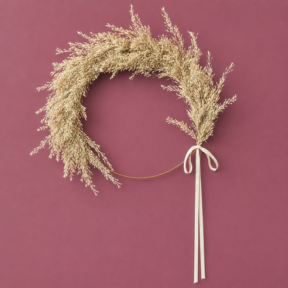 Threshold Dried Grass Wreath Boho Wall Decor Neutral Farmhouse NWT